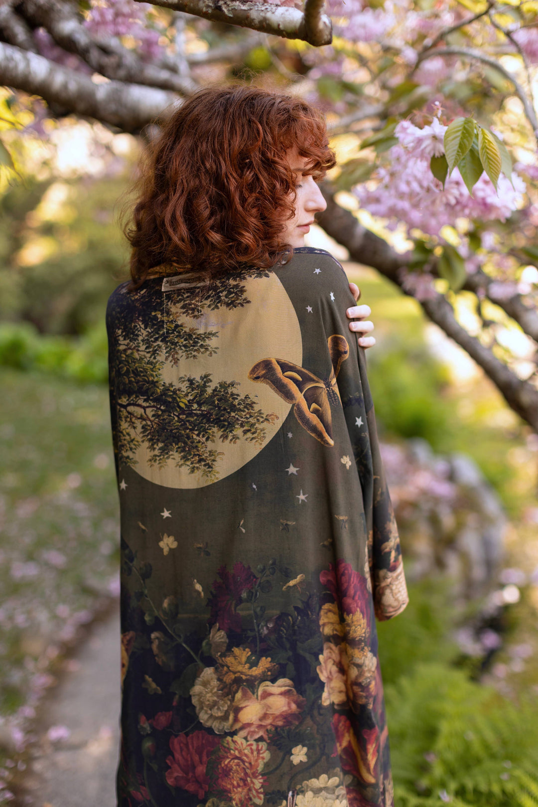 The Messenger Opera Duster Robe w/ Joan of Arc & Florals