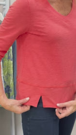 Cotton Pebble Elbow Sleeve Tee