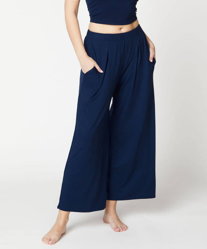 Bamboo Ankle Length Wide Pants