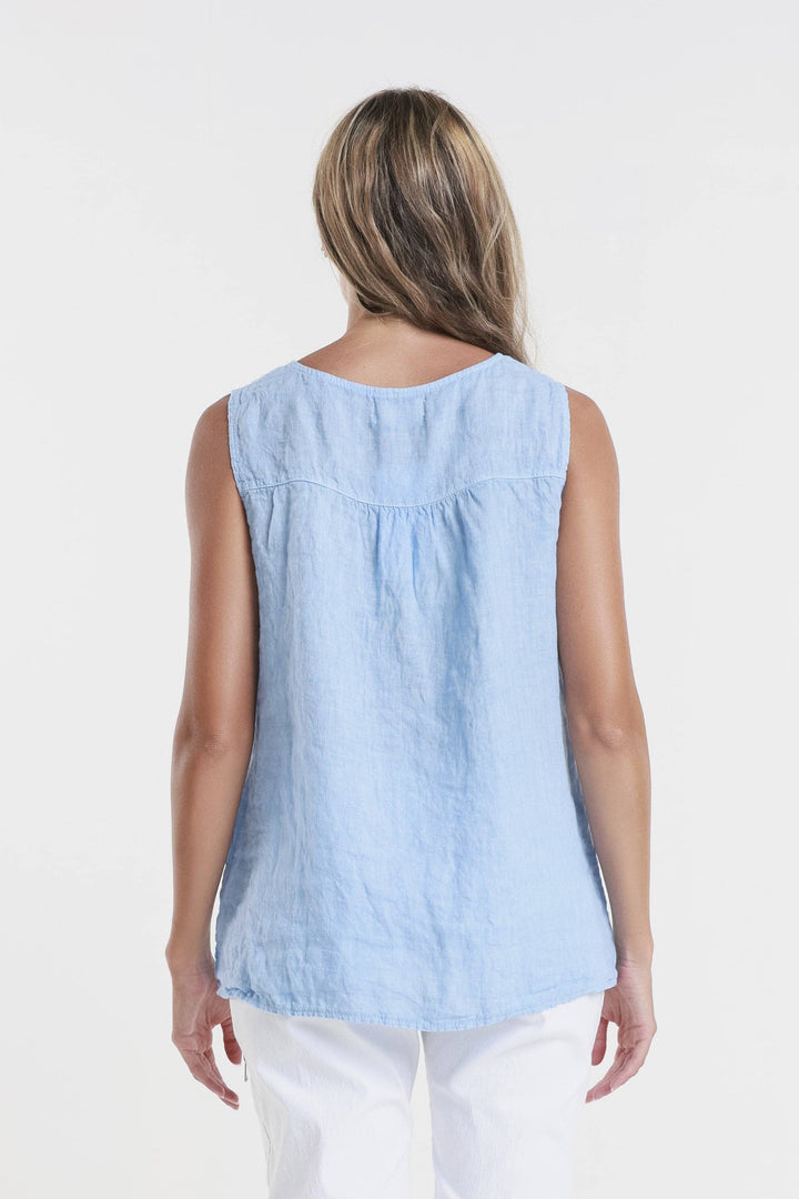 Cora Ring Detail Linen Tank