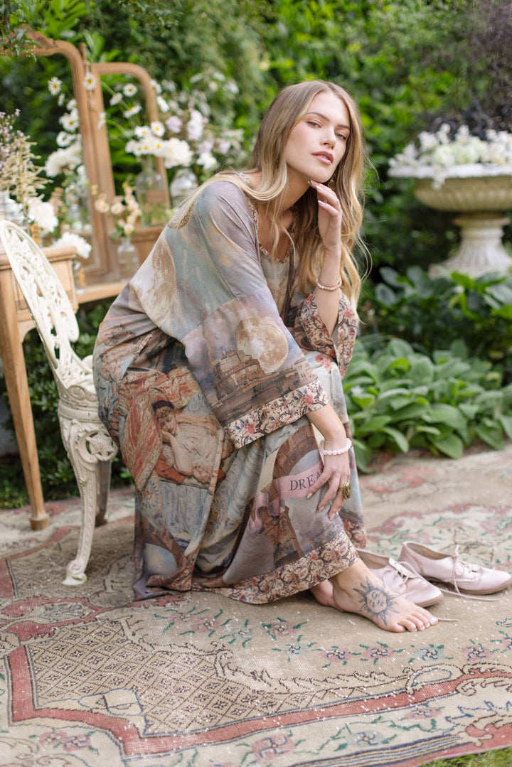 Imaginarium Opera Duster Kimono Robe with Moon long length
