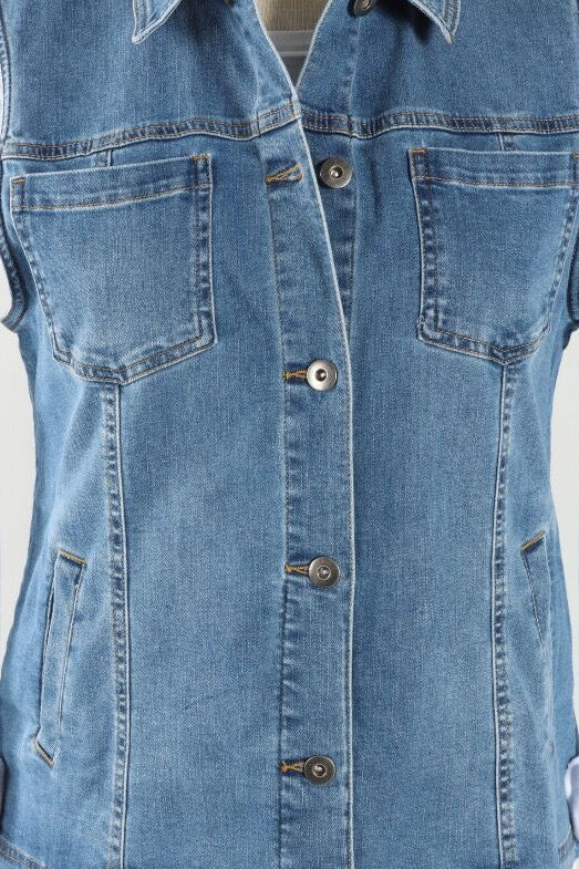 Stretch Denim Vest