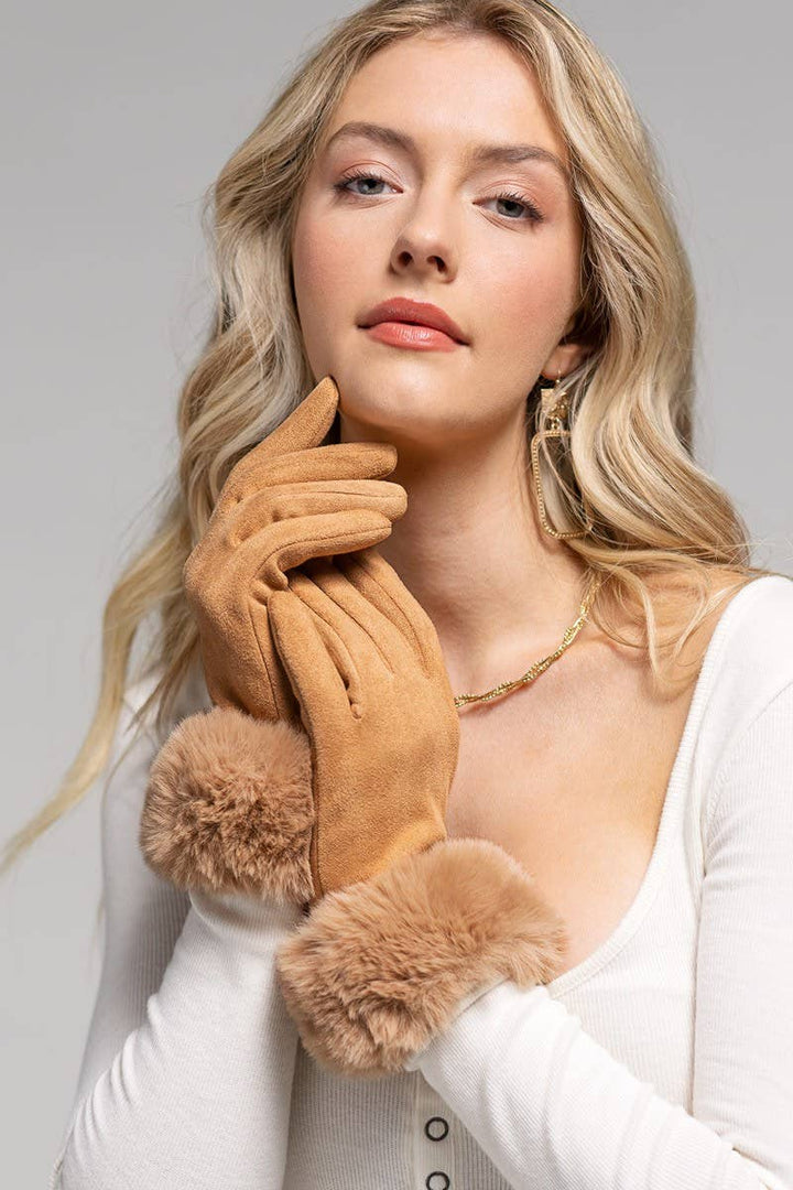 Faux Suede Gloves