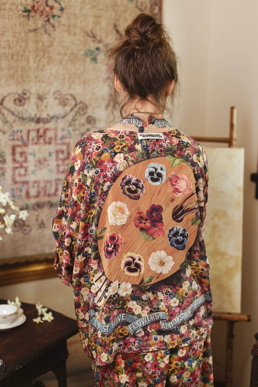 Art of Life Pixie Duster Cropped Kimono w/Palette, Flowers