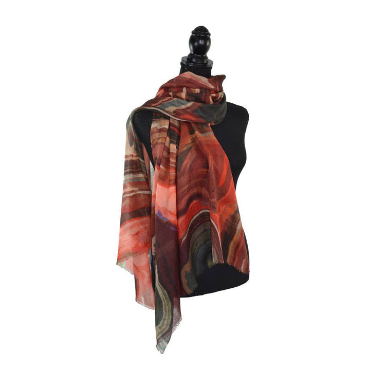 Nevada Abstract Fine Wool Scarf