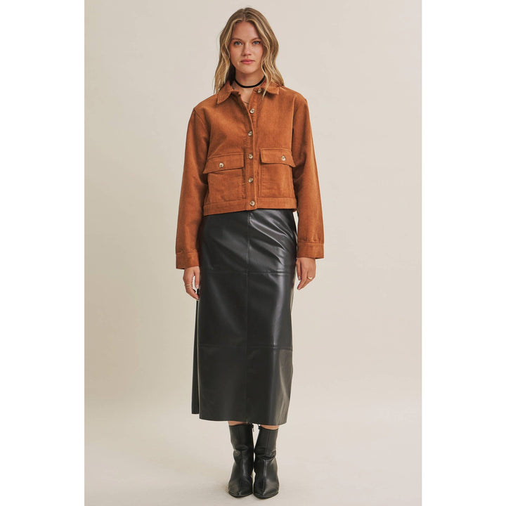 The Weekend Escape Cotton Corduroy Cropped Jacket