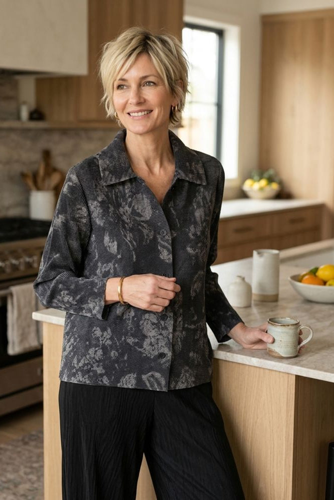 Parisian Pleats Batik Night Out Jacket