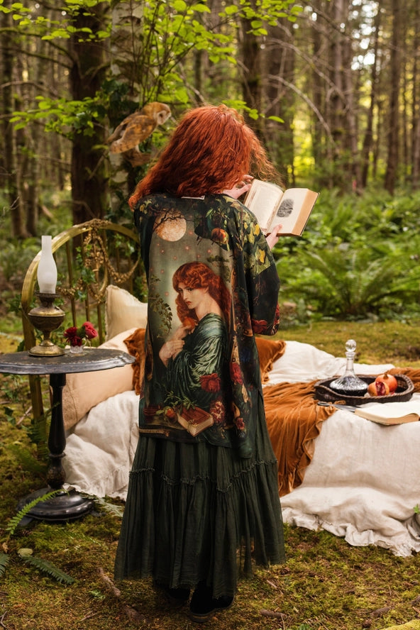 Solstice Matineé (mid-length) duster ft Persephone & Moon