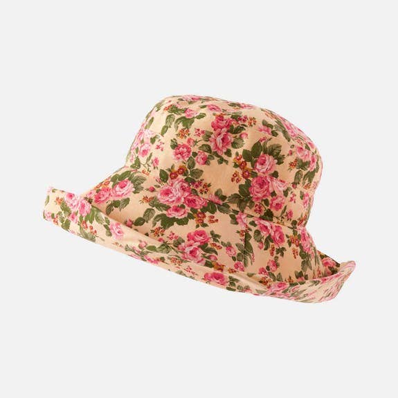 Large Brim Cotton Floral Hat