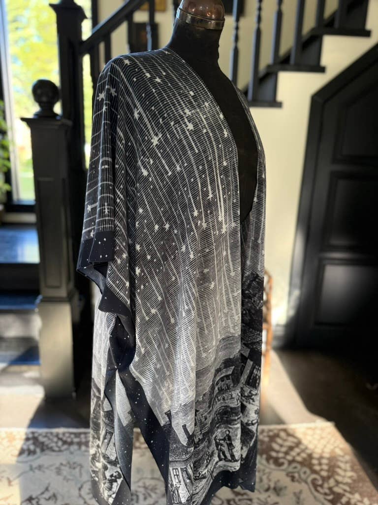 The Stargazer Goddess Duster Kimono w/ Celestial Print
