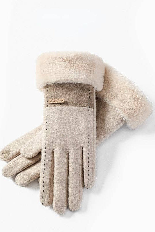 Gloving - Windproof Wool Blending Gloves With Cuff