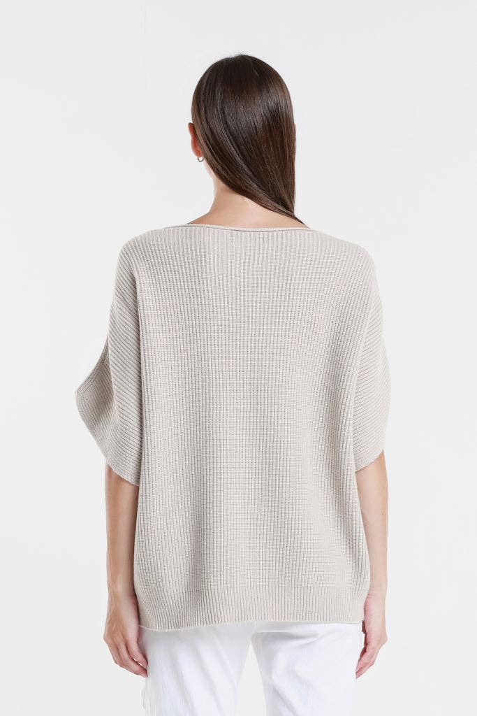 Colleen Seriously Soft SS Crew Ribbed Sweater