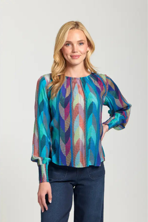 Terrific Turquoise Multi Blouse
