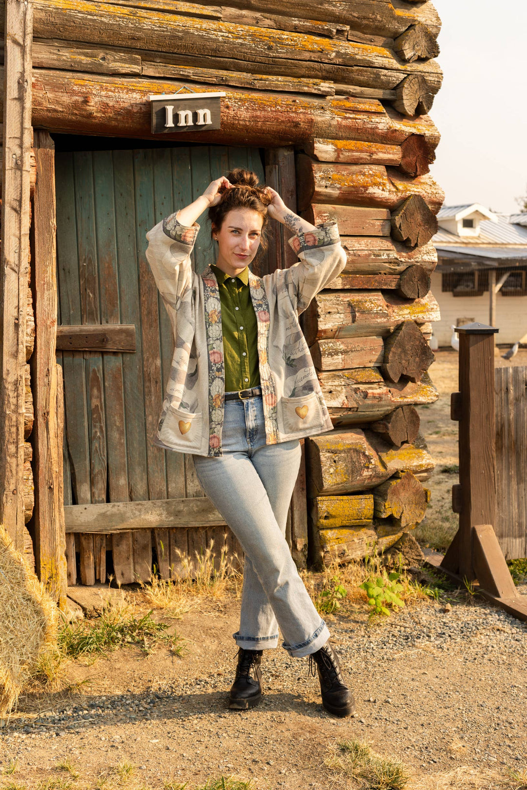 Take My Hand Fleece Cottage Cardigan Kimono Jacket