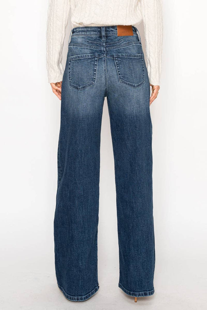 Inseam Transfer Tummy Control High Rise A-Wide Jeans