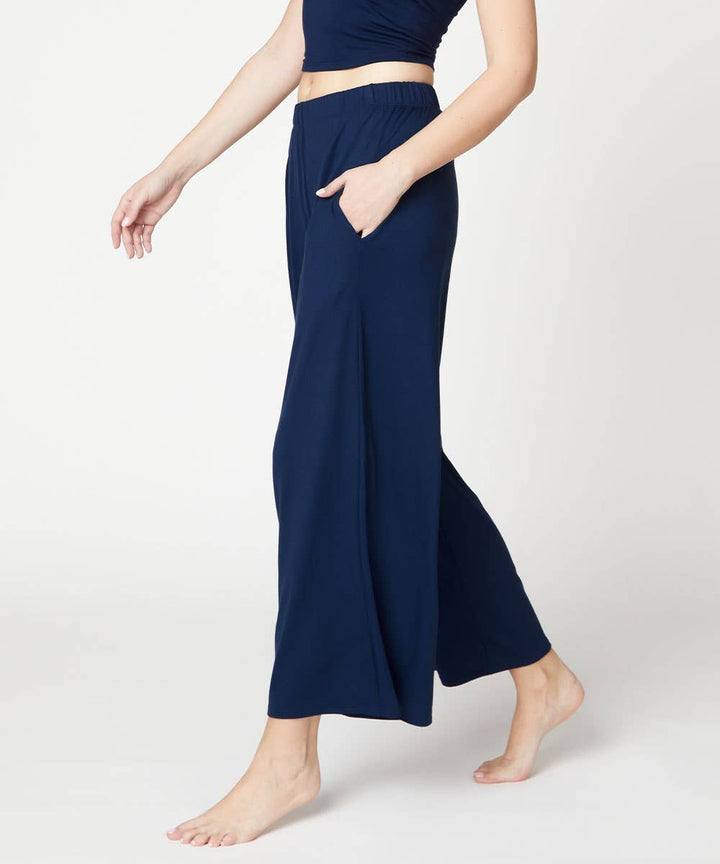 Bamboo Ankle Length Wide Pants