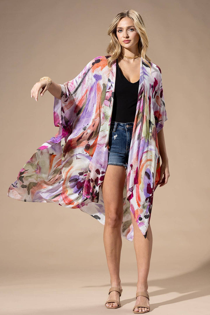 Watercolor Multi Kimono