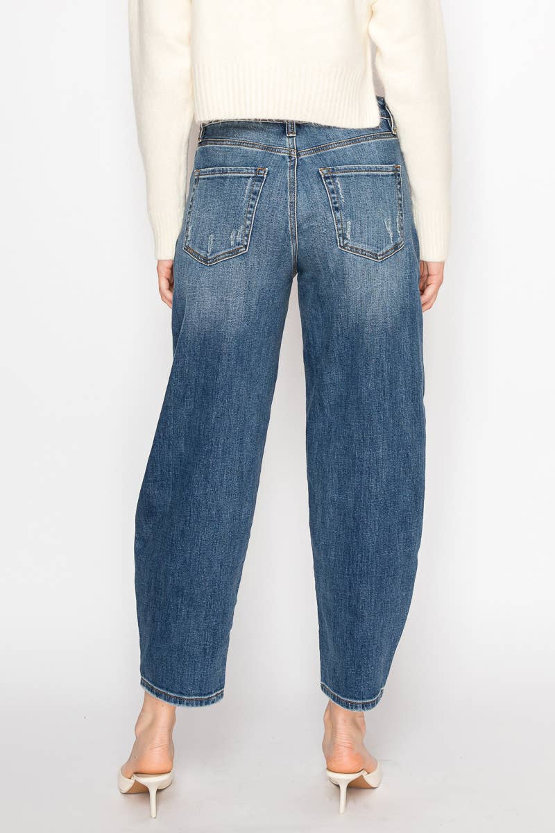 High Rise Relaxed Barrel Jeans