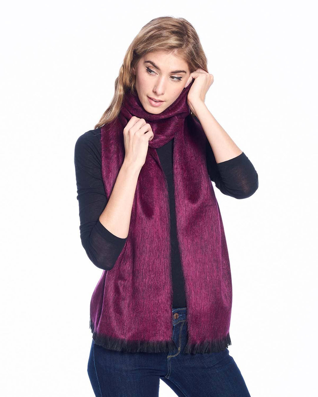 Alpaca Scarf - Ruby