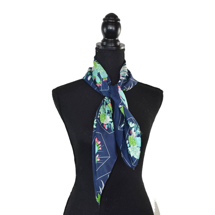 Canary Succulent Silk Square Scarf