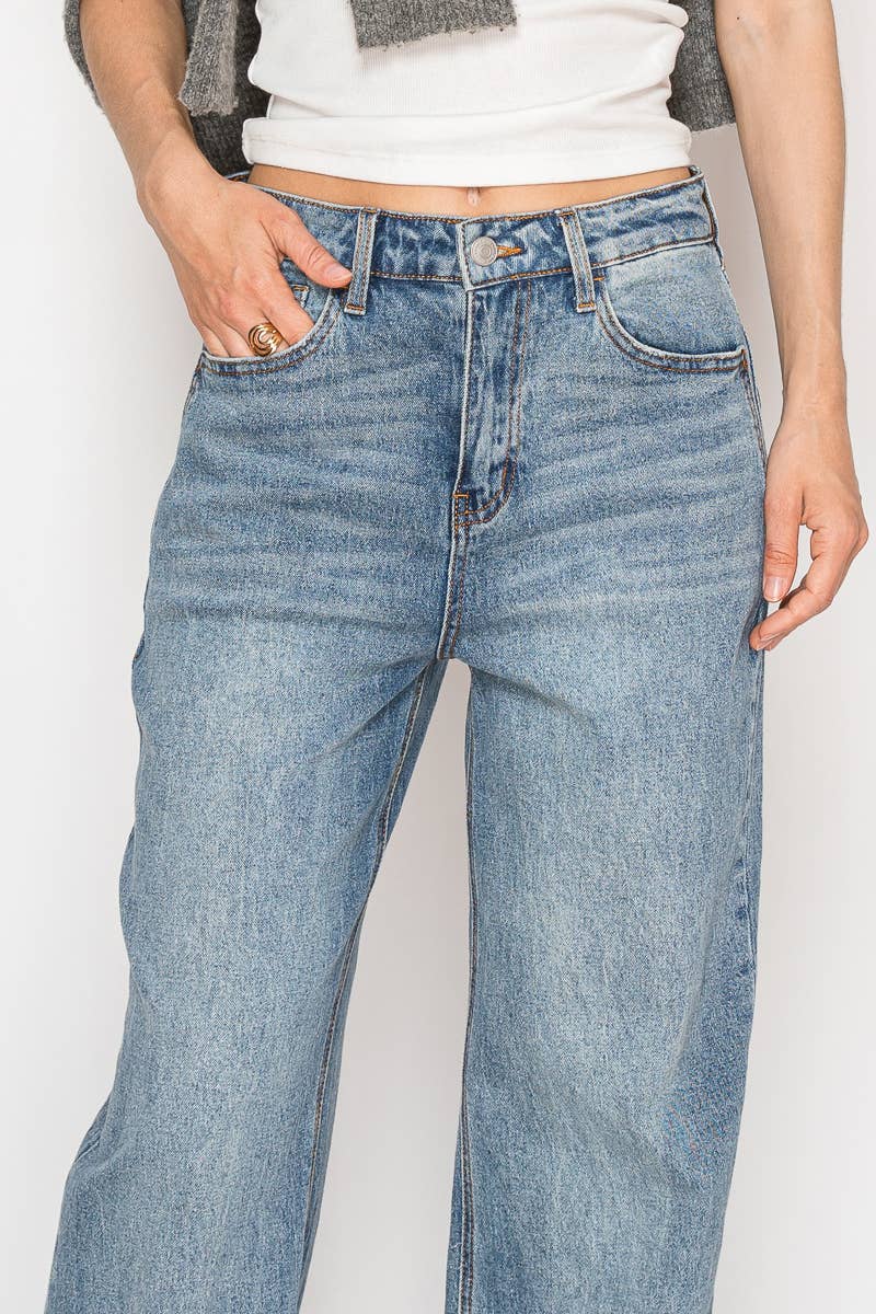Blue By Artemis Slim Ultra High Rise 90's Straight Jeans