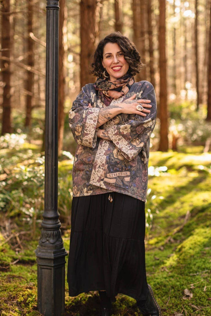 Lionheart Fleece Cottage Cardigan Kimono Jacket