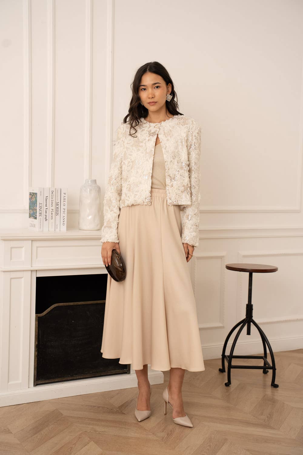 Valentine Skirt in Solid Satin