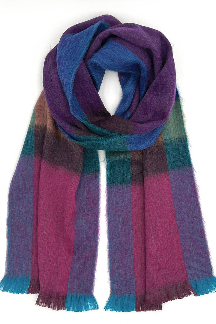 Alpaca Plaid Scarf - Grapevine