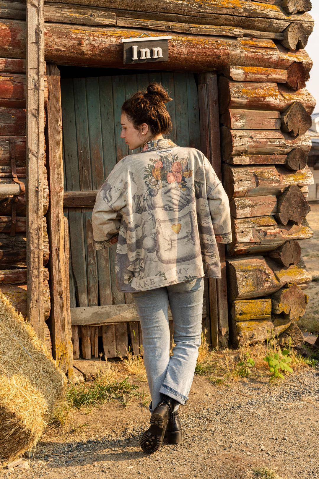 Take My Hand Fleece Cottage Cardigan Kimono Jacket