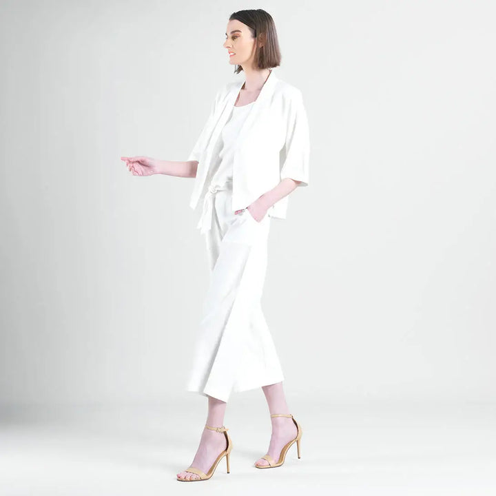 Linen Knit - Hi-Low Pocket Cardigan Jacket