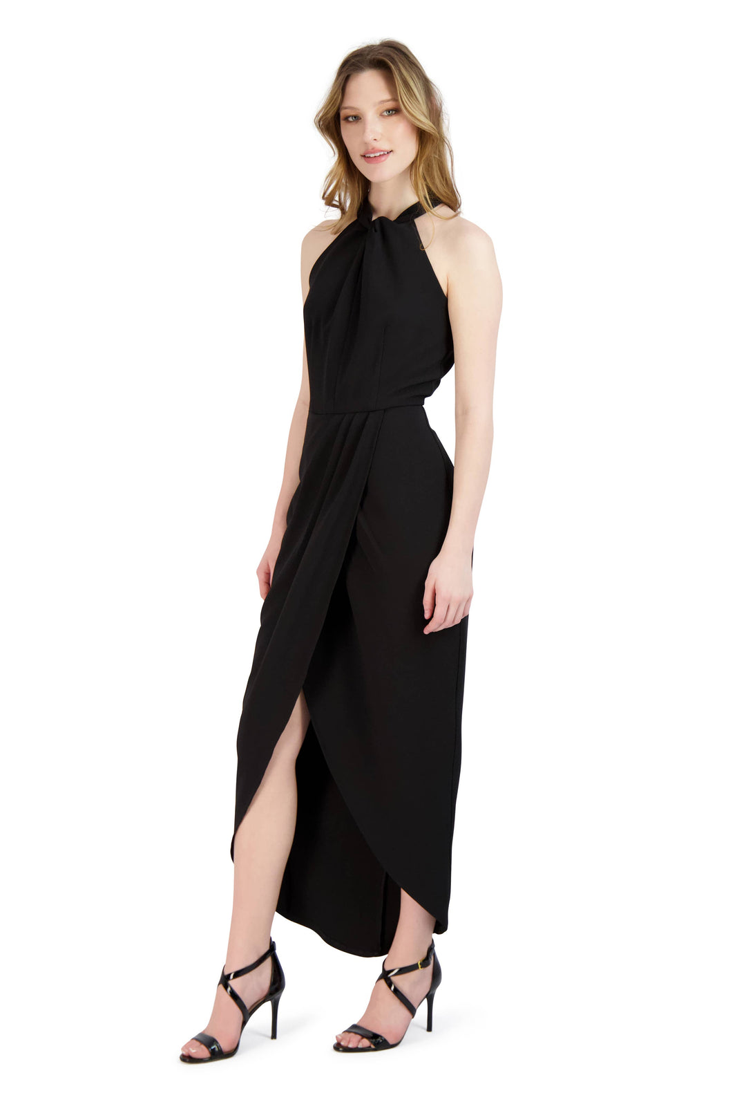 Julia Jordan Knot Neck Maxi Dress