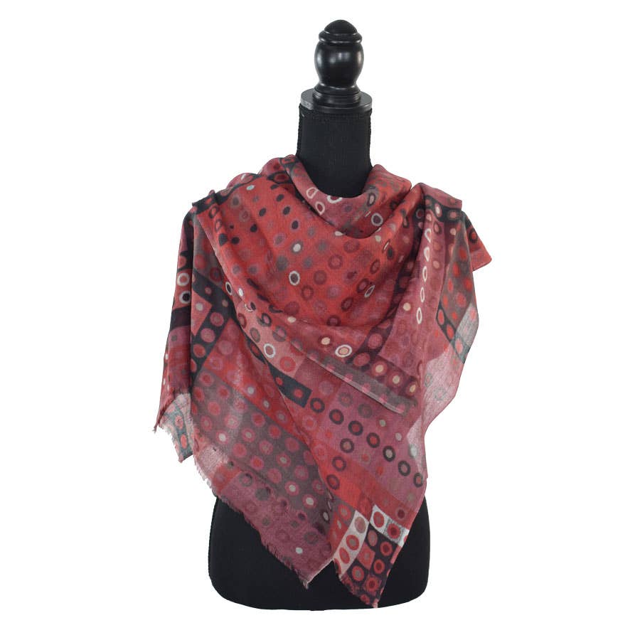 Speckled Wood Dotted Wool Scarf