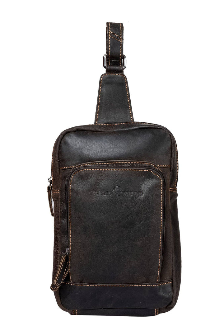 Leather Crossbody Bag Hamilton - Brown