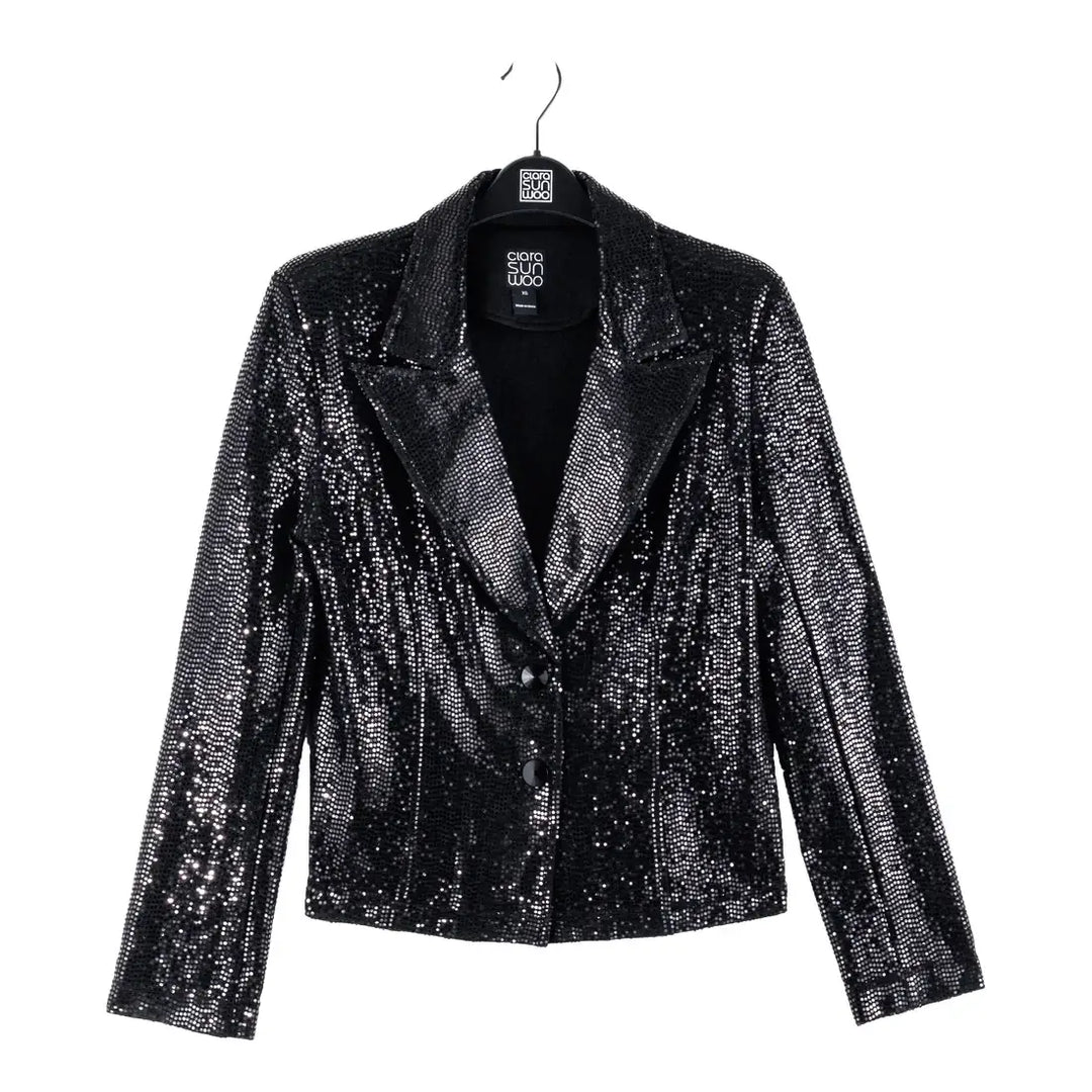 Sequin Knit - Modern Button Blazer