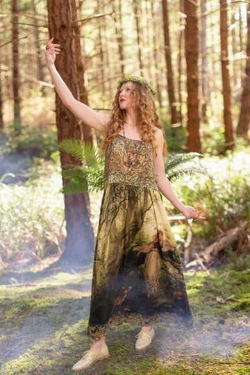 The Dawning Bohéme Long Maxi Slip Dress w/ Ophelia & Fawns