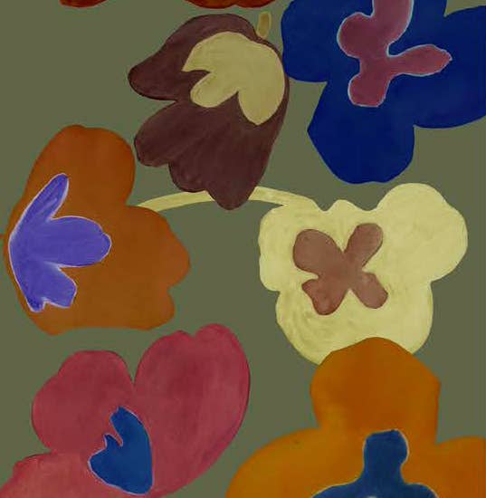 Cashmere Blend 'Flora' Art Scarf