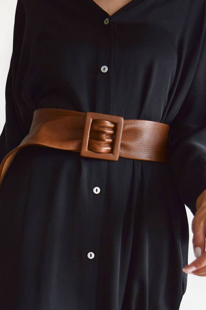 loose belts for dresses Whippy Women Elastic Wide Belt, Stretch Waist Belt For Dresses, Women's, Size: For Waist 31-36, Brown