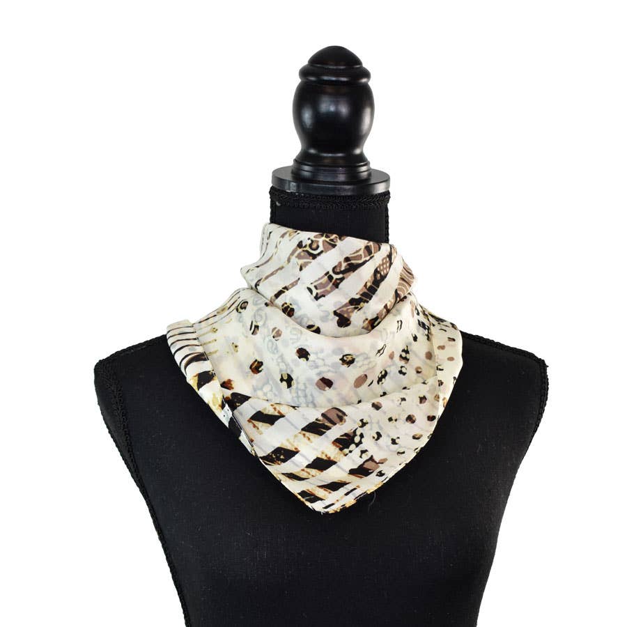 Tomlinson Geometric Circles Silk Square Scarf
