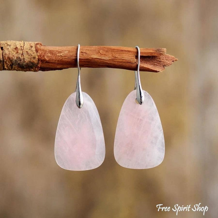 Rose Quartz Drop Earrings