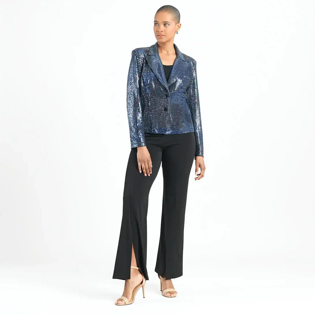Sequin Knit - Modern Button Blazer