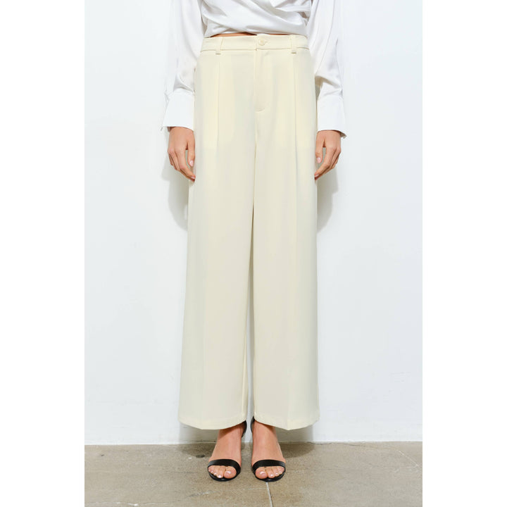 High Waist Tailored Wide-Leg Trousers