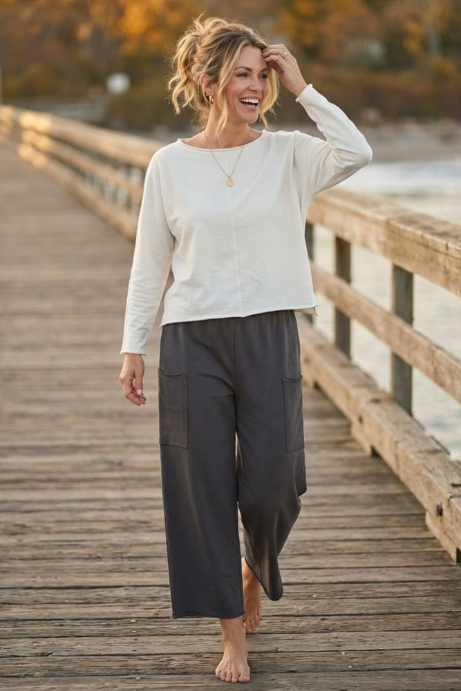 Ocean Front Terry Relaxed Roll Top