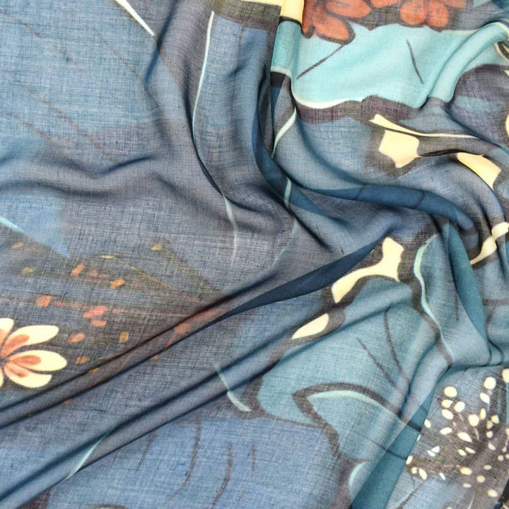 Corcavado Island-Inspired Floral Scarf