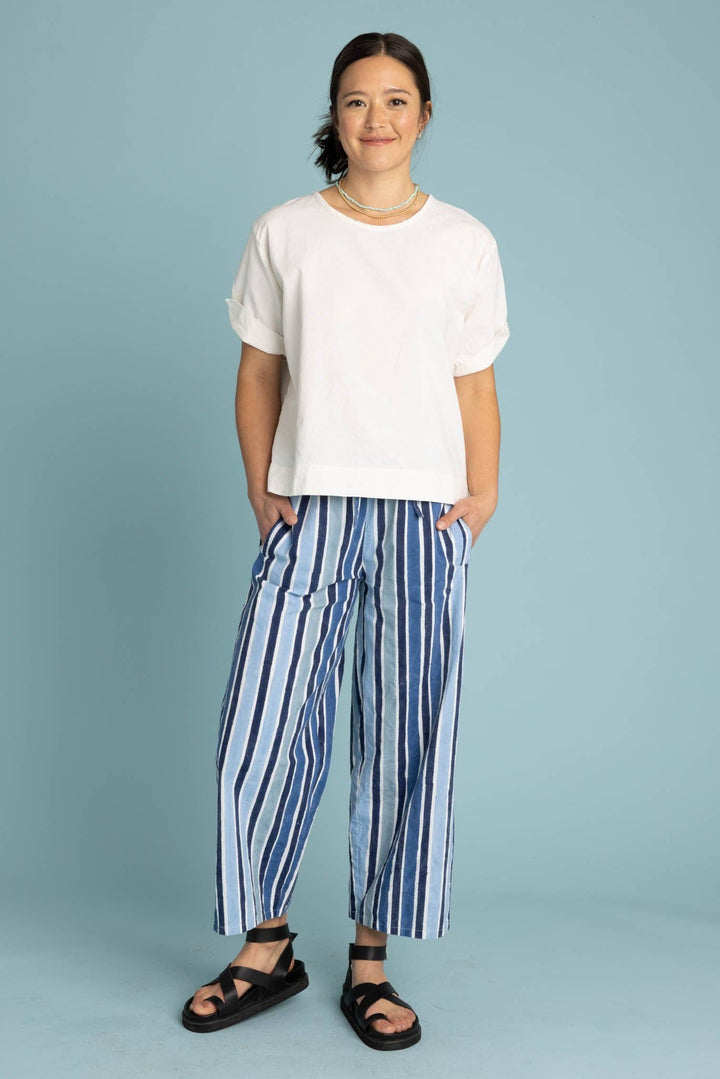 Mare Boxy Cropped Shirt - Linen White