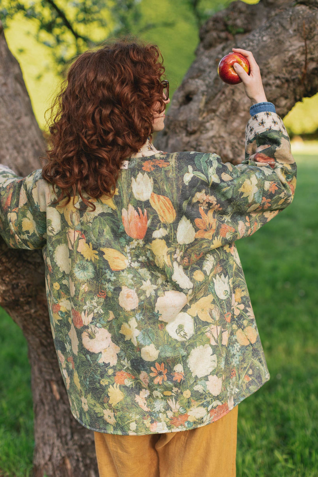 I Dream in Flowers Fleece Cottage Cardigan Kimono Jacket