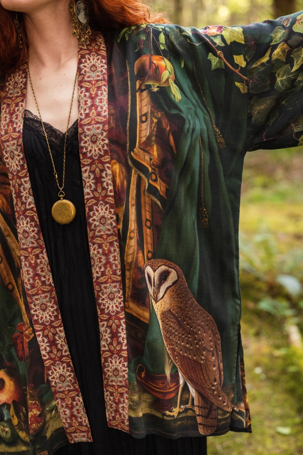 Solstice Matineé (mid-length) duster ft Persephone & Moon