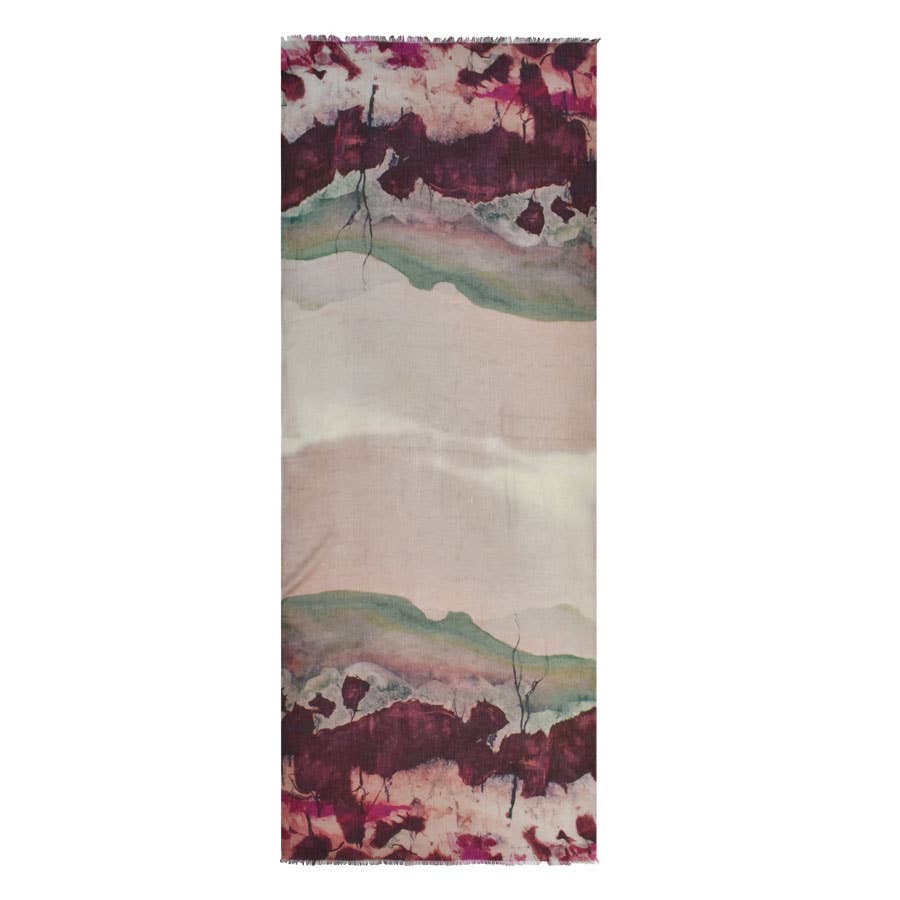 January Abstract Landscape Scarf