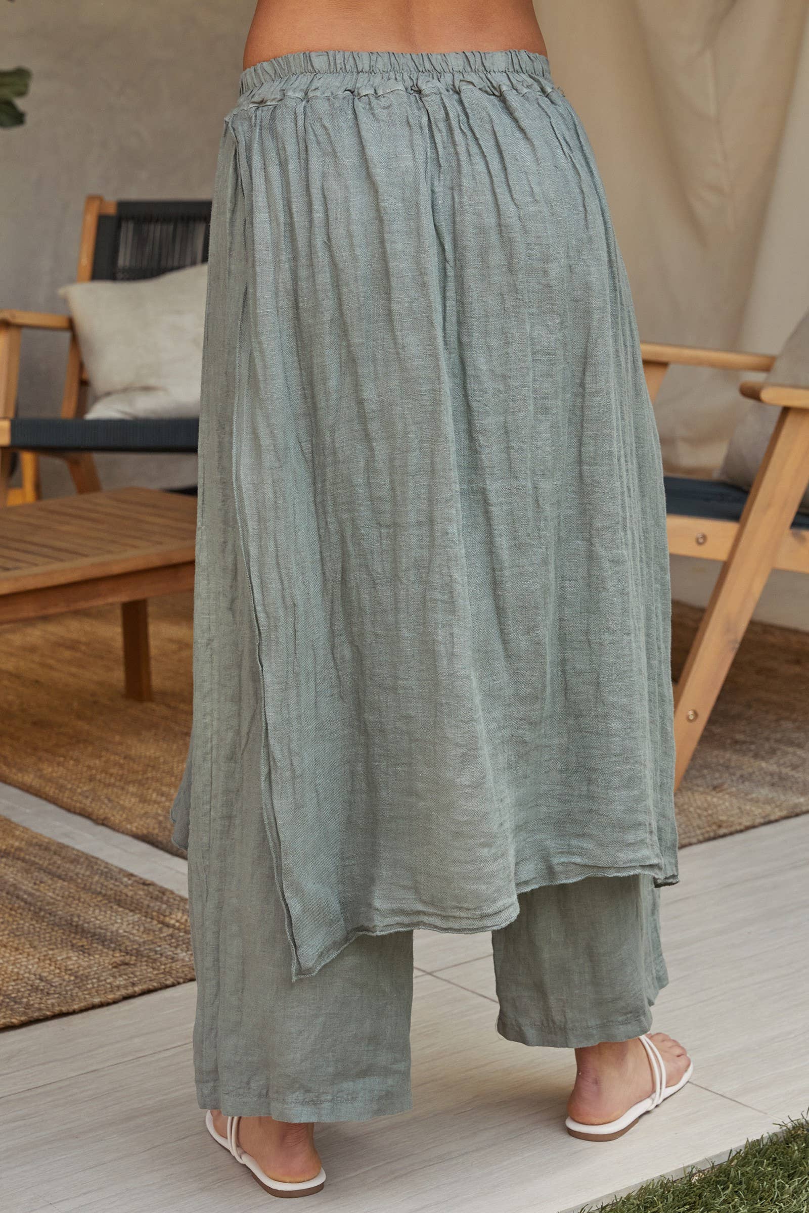 Draped skirt pants hotsell