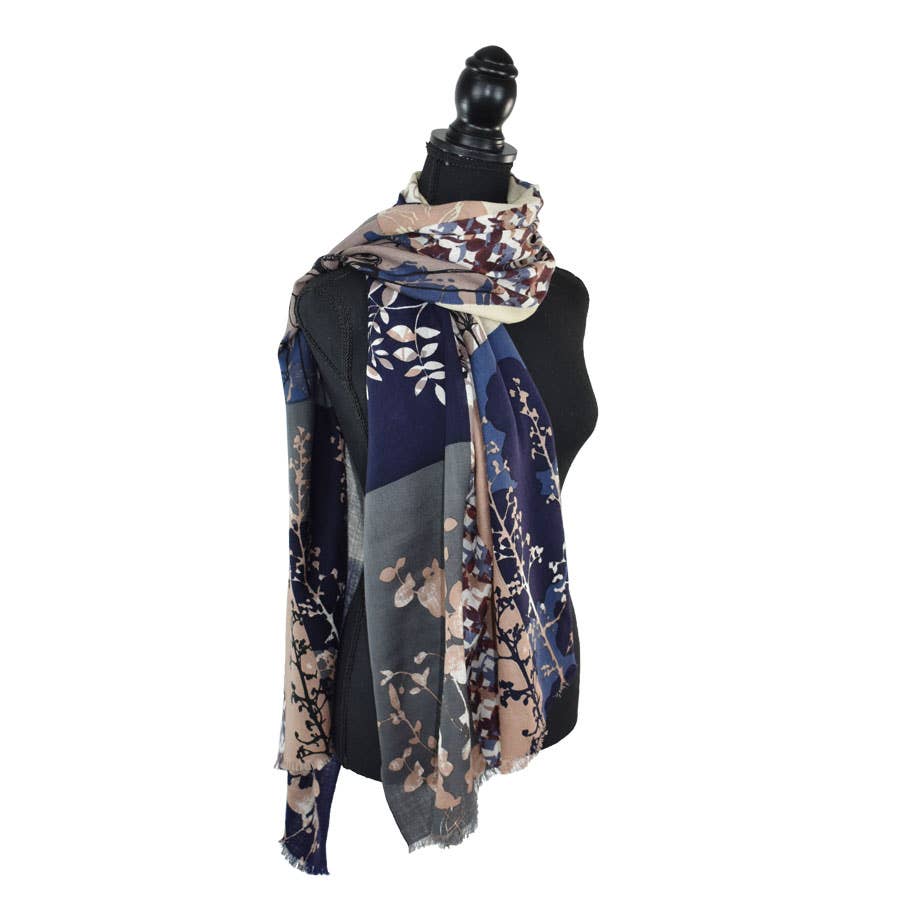 Kamila Mixed Motif Wool Scarf