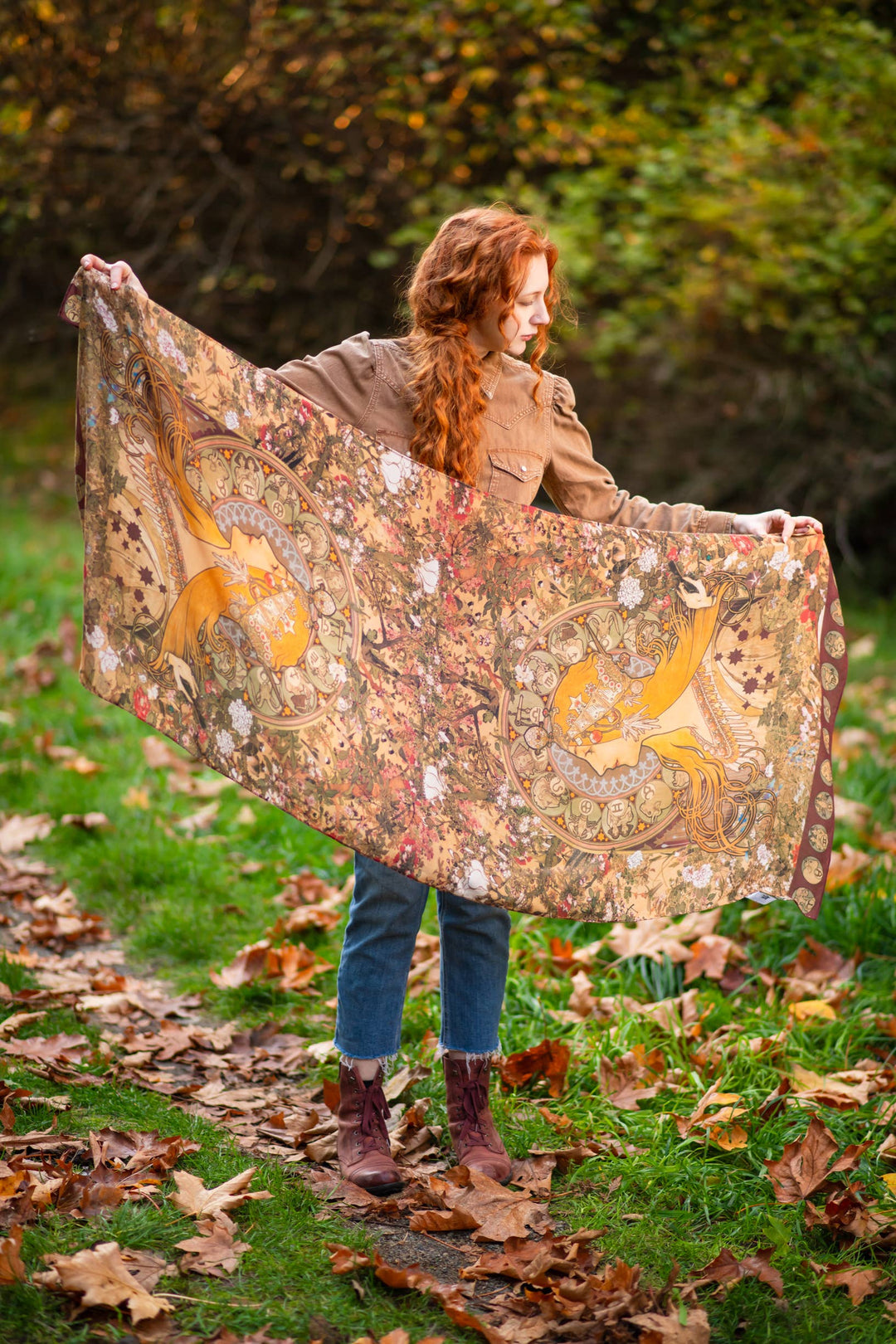 Dream Weaver Bohemian Scarf with Zodiac Signs